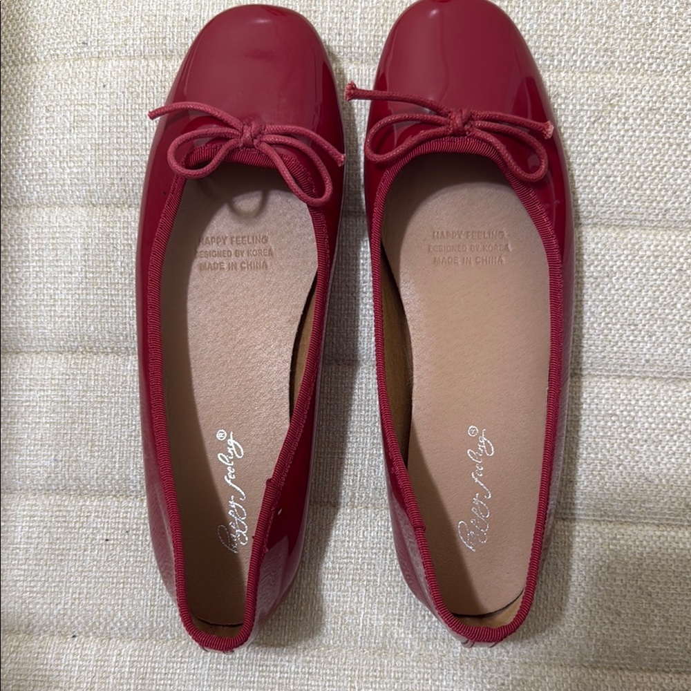Red Ballet Flats